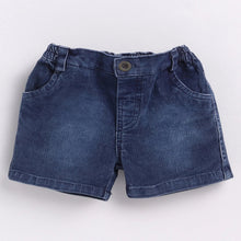 Load image into Gallery viewer, White Half Sleeves T-Shirt With Denim Shorts
