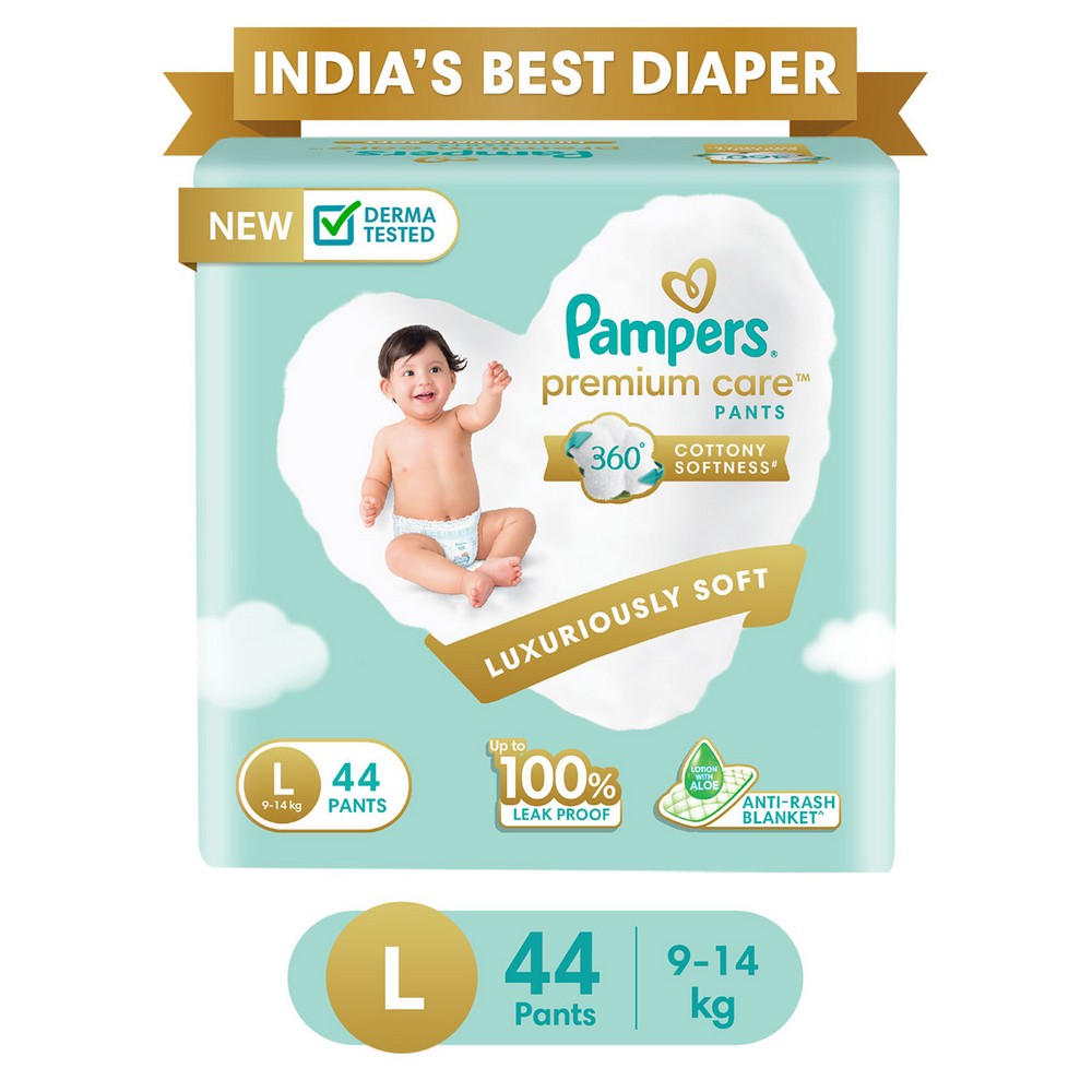 Large Pampers Premium Care Pant Style Diapers - 44 Pieces (9-14kg)