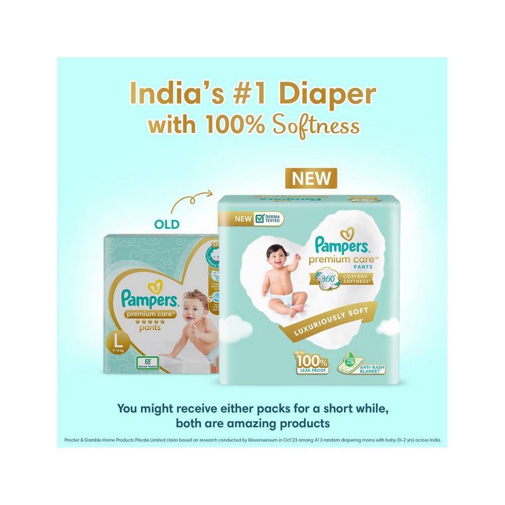 Large Pampers Premium Care Pant Style Diapers - 44 Pieces (9-14kg)