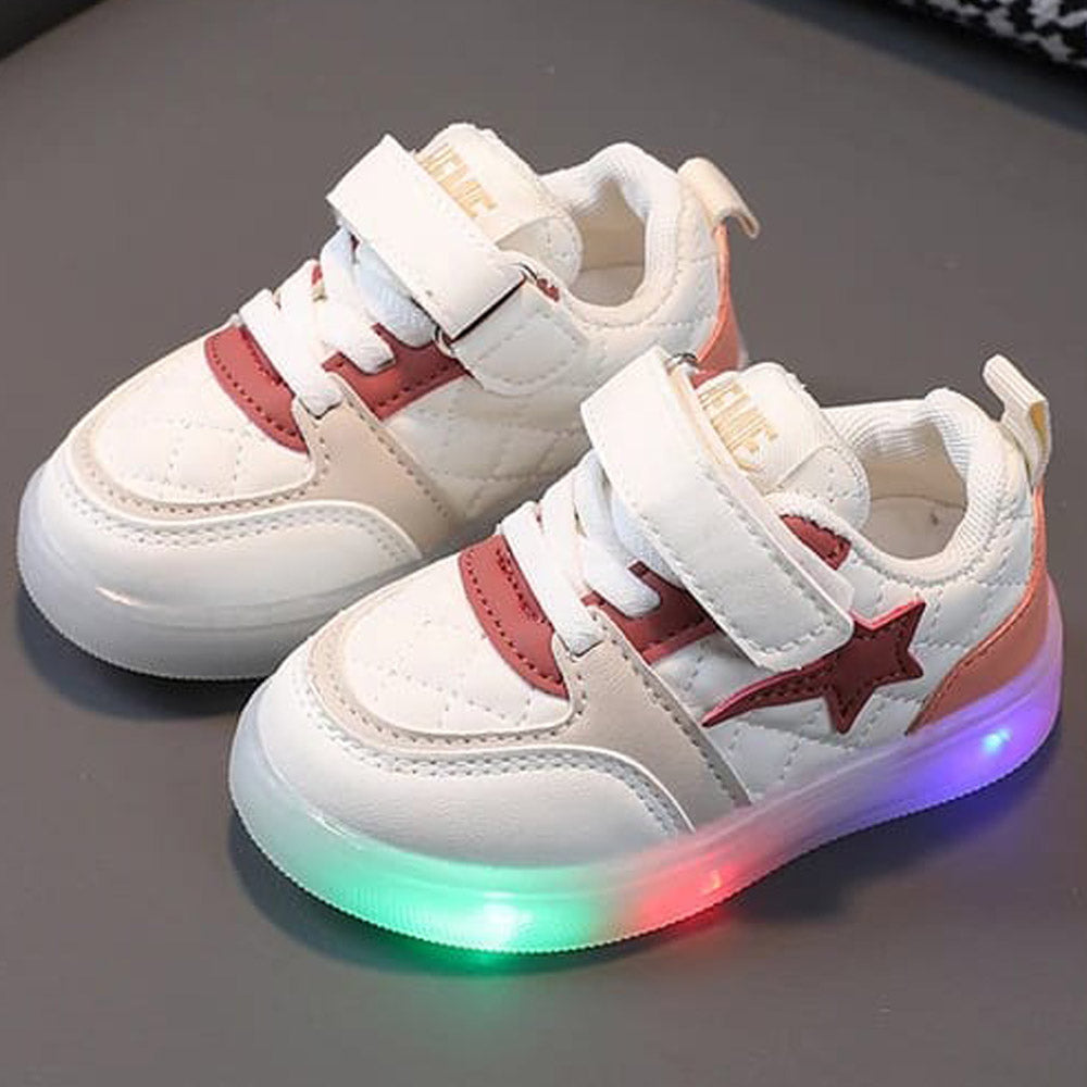 Classic Color Block Sneakers With LED Light-Up