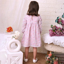 Load image into Gallery viewer, Pink Floral Printed Smocked Cotton Dress
