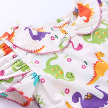 Load image into Gallery viewer, Colorful Dino Theme Collar Dress
