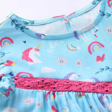 Load image into Gallery viewer, Blue Unicorn Printed Dress
