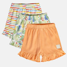 Load image into Gallery viewer, Ruffled Hem Cotton Shorts- Pack Of 3
