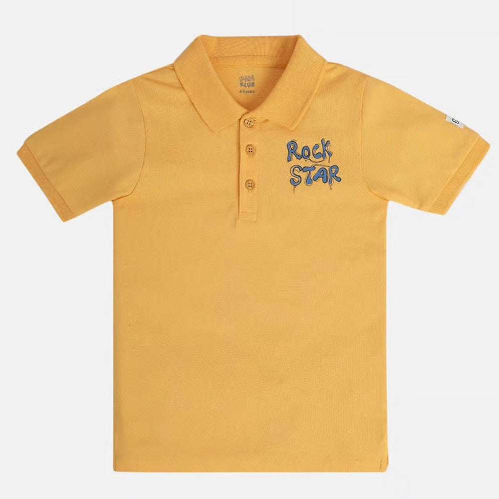Orange Cotton Polo T-Shirt