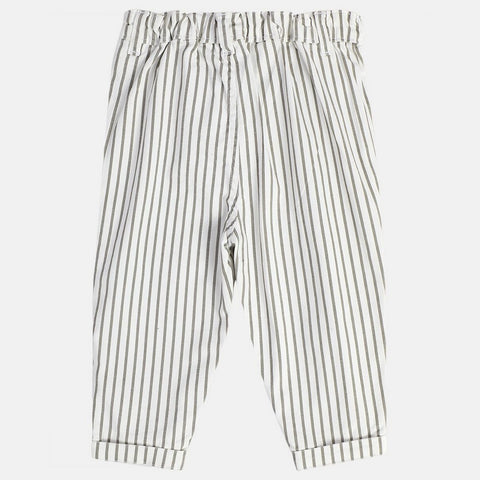 Grey Striped Front Pocket Pants