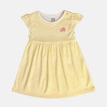 Load image into Gallery viewer, Yellow Striped Cotton Dress- Pack Of 2
