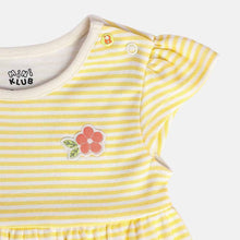 Load image into Gallery viewer, Yellow Striped Cotton Dress- Pack Of 2

