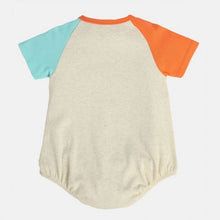 Load image into Gallery viewer, Colorblock Applique Onesie With Orange Hat
