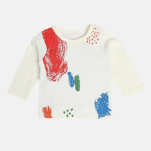 Load image into Gallery viewer, Ivory Abstract Printed Full Sleeves T-Shirt
