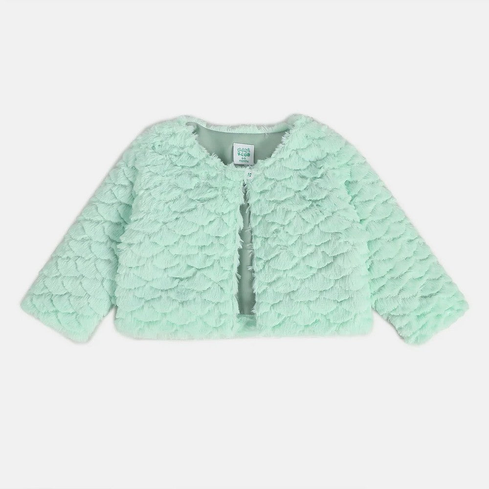 Mint Green Fur Winter Shrug