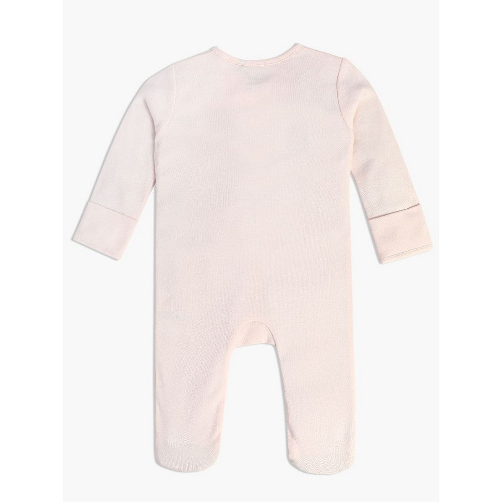 Pink Bunny Printed Full Sleeves Footsie