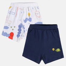 Load image into Gallery viewer, Navy Blue Cotton Shorts Pack Of 2
