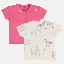 Load image into Gallery viewer, Pink Short Sleeves Cotton Jabla Pack Of 2
