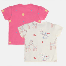 Load image into Gallery viewer, Pink Short Sleeves Cotton Jabla Pack Of 2
