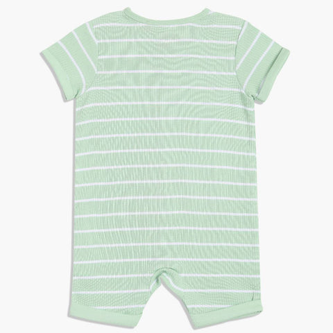 Green New Born Round Neck Knit Romper