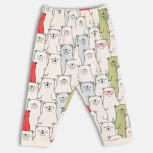 Load image into Gallery viewer, White Animal Printed Cotton Trousers - Pack Of 2
