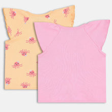 Load image into Gallery viewer, Pink Octopus Printed Pure Cotton Half Sleeve Jhablas - Pack Of 2
