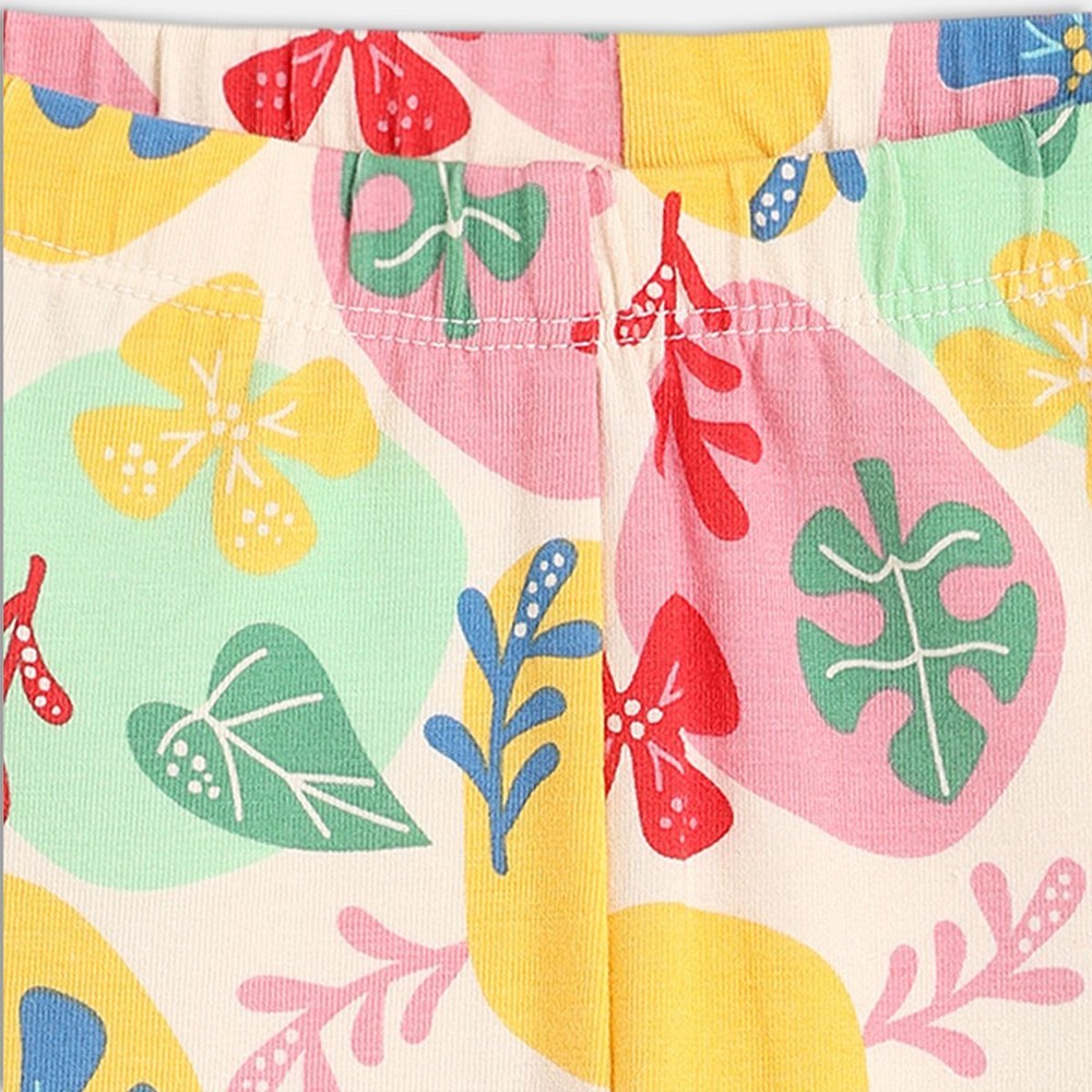 Colorful Floral Printed Legging Pack Of - 2