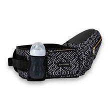 Load image into Gallery viewer, Black Tribal Route Printed Baby Carrier With Hip Seat
