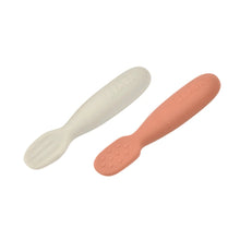Load image into Gallery viewer, Silicone Pre-Feeding Spoons- Pink &amp; Grey (Set of 2)
