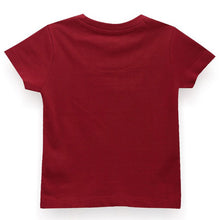 Load image into Gallery viewer, Maroon Embroidered Half Sleeves T-Shirt
