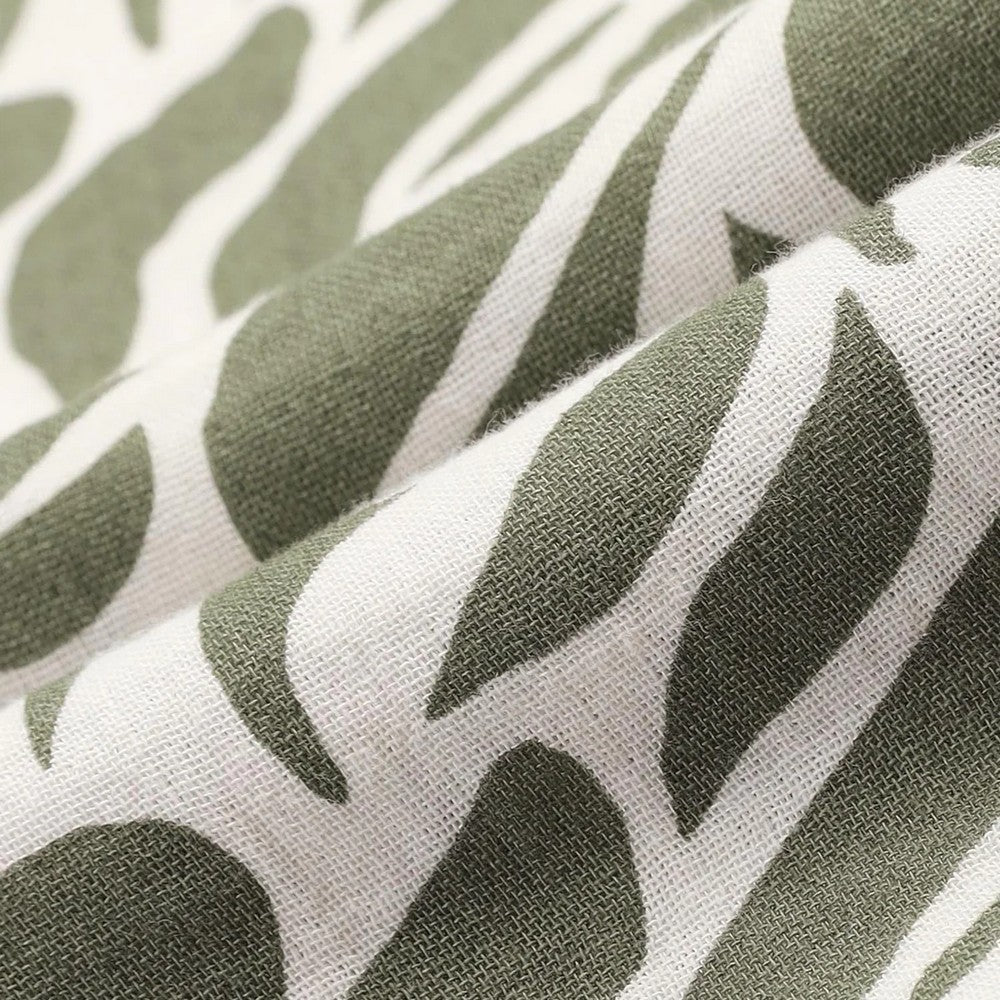 Green Abstract Printed Half Sleeves Shirt