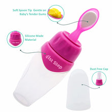 Load image into Gallery viewer, Pink Non Spill Silicone Soft Squeeze Food Feeder
