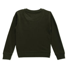 Load image into Gallery viewer, Dark Olive Brand Printed Cotton Sweatshirt
