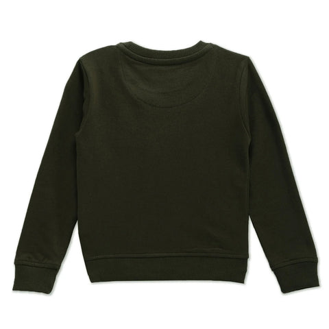 Dark Olive Brand Printed Cotton Sweatshirt