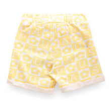 Load image into Gallery viewer, Yellow Brand Printed Cotton Shorts
