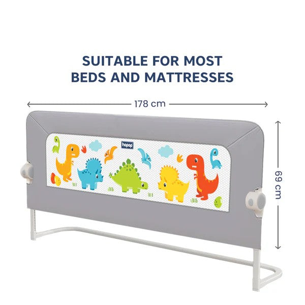 Grey Secure Sleep Baby Bed Rail Guard