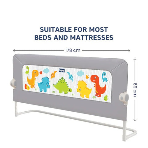 Grey Secure Sleep Baby Bed Rail Guard