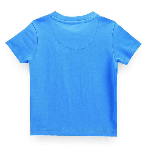 Blue Cotton Half Sleeves T-Shirt