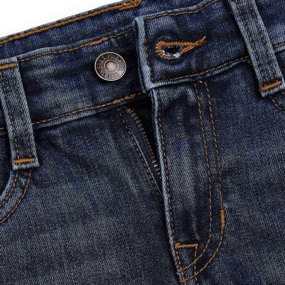 Denim Whiskered Relaxed Fit Jeans