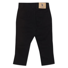 Load image into Gallery viewer, Black Mid Rise Solid Twill Trousers

