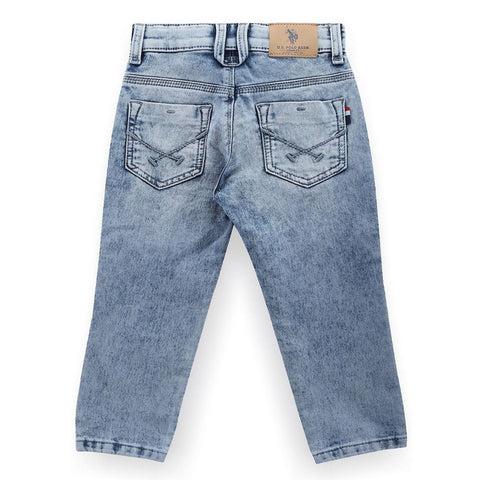Blue Stone Washed Slim Fit Boys Jeans