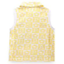 Load image into Gallery viewer, Yellow Sleeveless Cotton Polo T-Shirt
