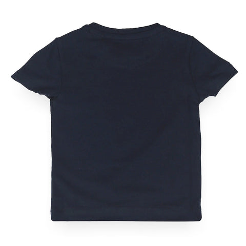 Navy Blue U.S.Polo Printed Cotton T-Shirt