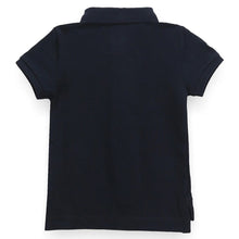 Load image into Gallery viewer, Blue Embroidered Cotton Polo T-Shirt
