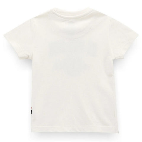 U.S.Polo Printed Half Sleeves T-Shirt- Off White