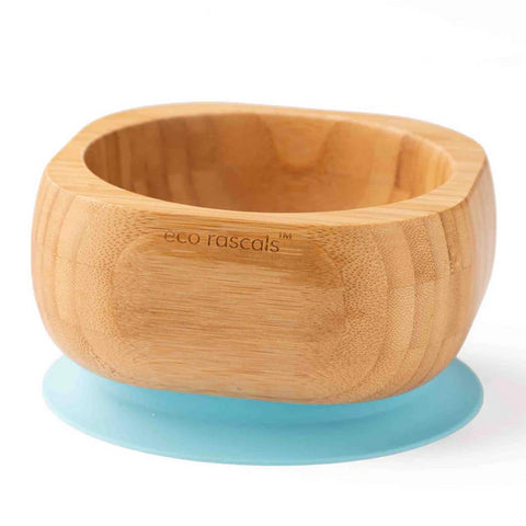 Blue Bamboo Bowl and Spoon Set
