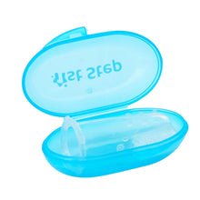 Load image into Gallery viewer, Blue Silicone Finger Brush Pack Of 2 With Carry Case
