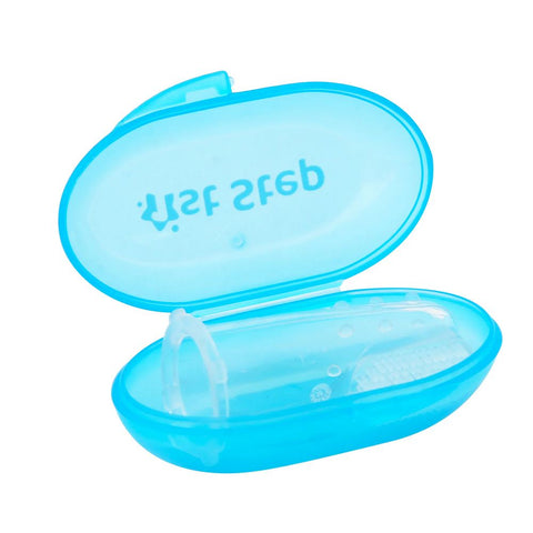 Blue Silicone Finger Brush Pack Of 2 With Carry Case