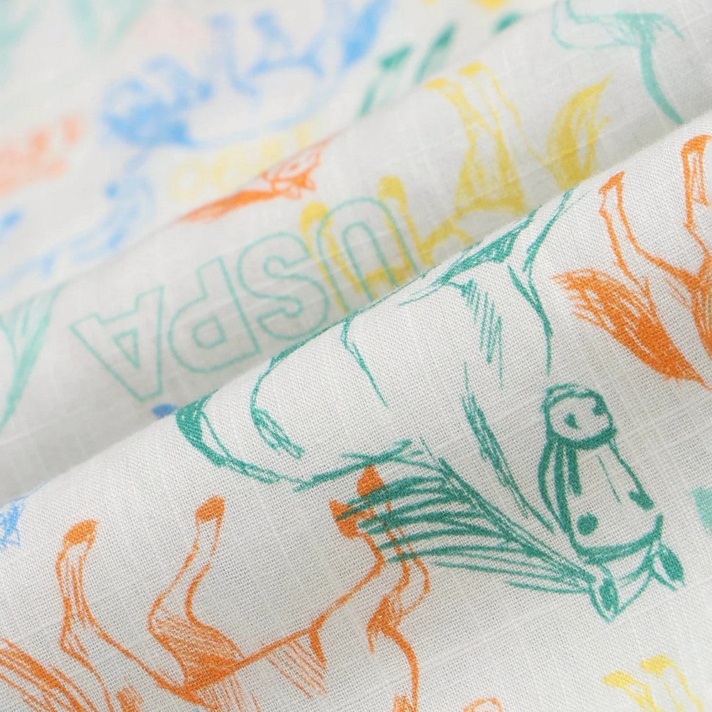 White Horse Printed Pure Cotton Shirt