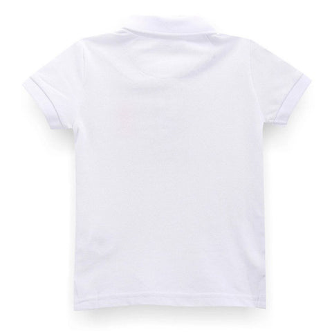 White Pure Cotton Polo T-Shirt