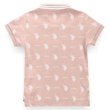 Load image into Gallery viewer, Dusty Pink All Over Printed Polo T-Shirt
