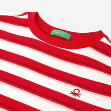 Load image into Gallery viewer, Red Striped Full Sleeves T-Shirt
