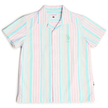 Load image into Gallery viewer, White Striped Relaxed Fit Twill Shirt
