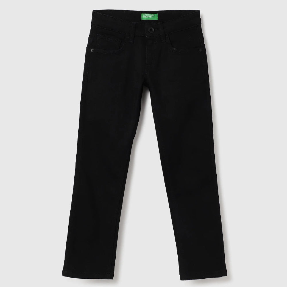 Black Solid Slim Fit Jeans